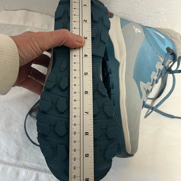 Salomon Woman's Vaya Blaze Blue Gray Mid-Top Hiking Waterproof Winter Boots SZ 7 - Picture 11 of 13
